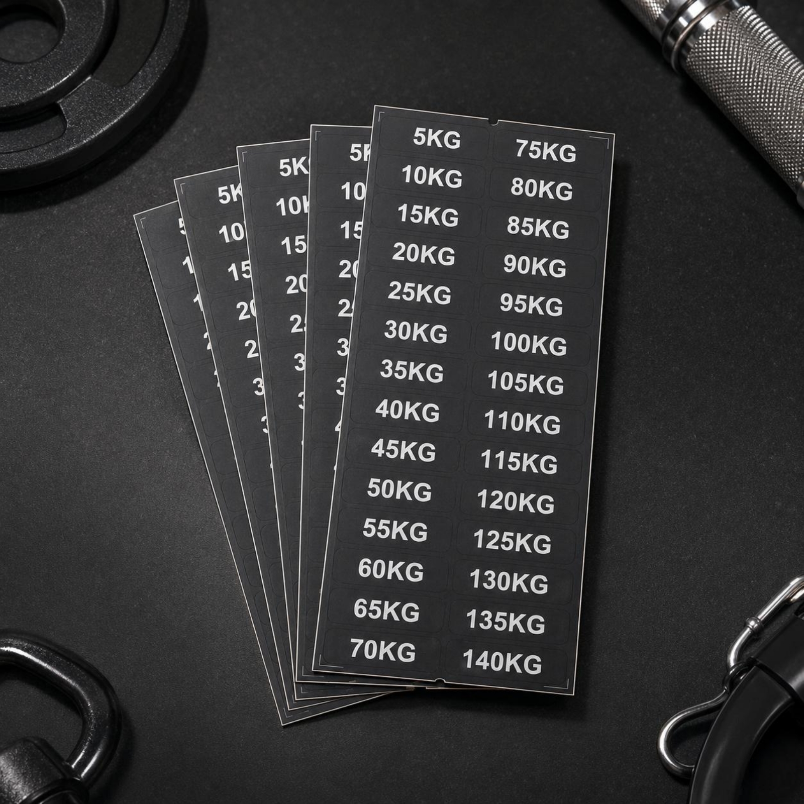 Tech Accessories - Weight Block Sticker Pounds and Kilograms