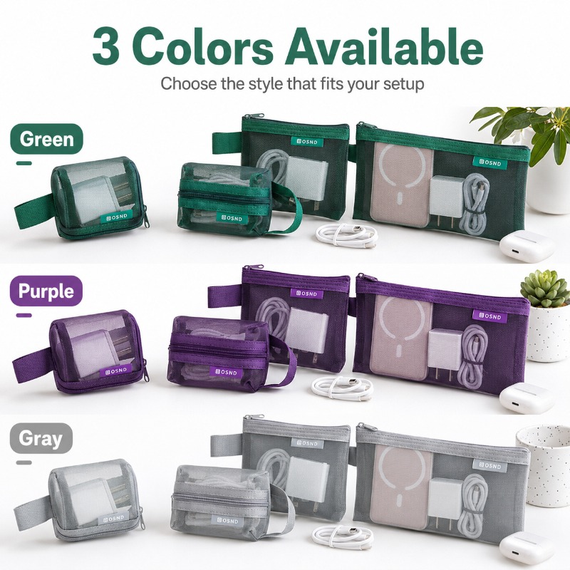 6PCS Portable Mesh Tech Access - Tech Woven Accessories บทวิจารณ์และราคา