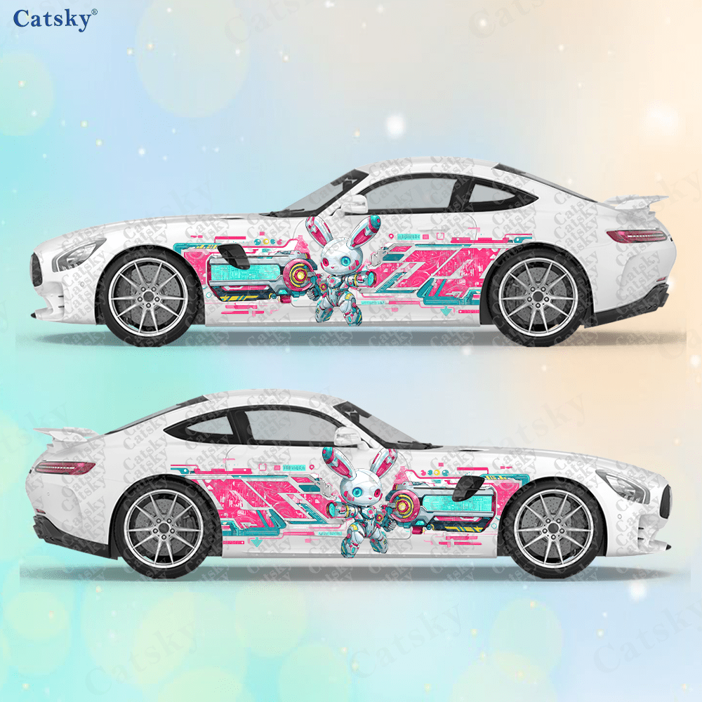 2pcs Cyberpunk Line Tech Bunny - Tech Accessories To Gift บทวิจารณ์และราคา