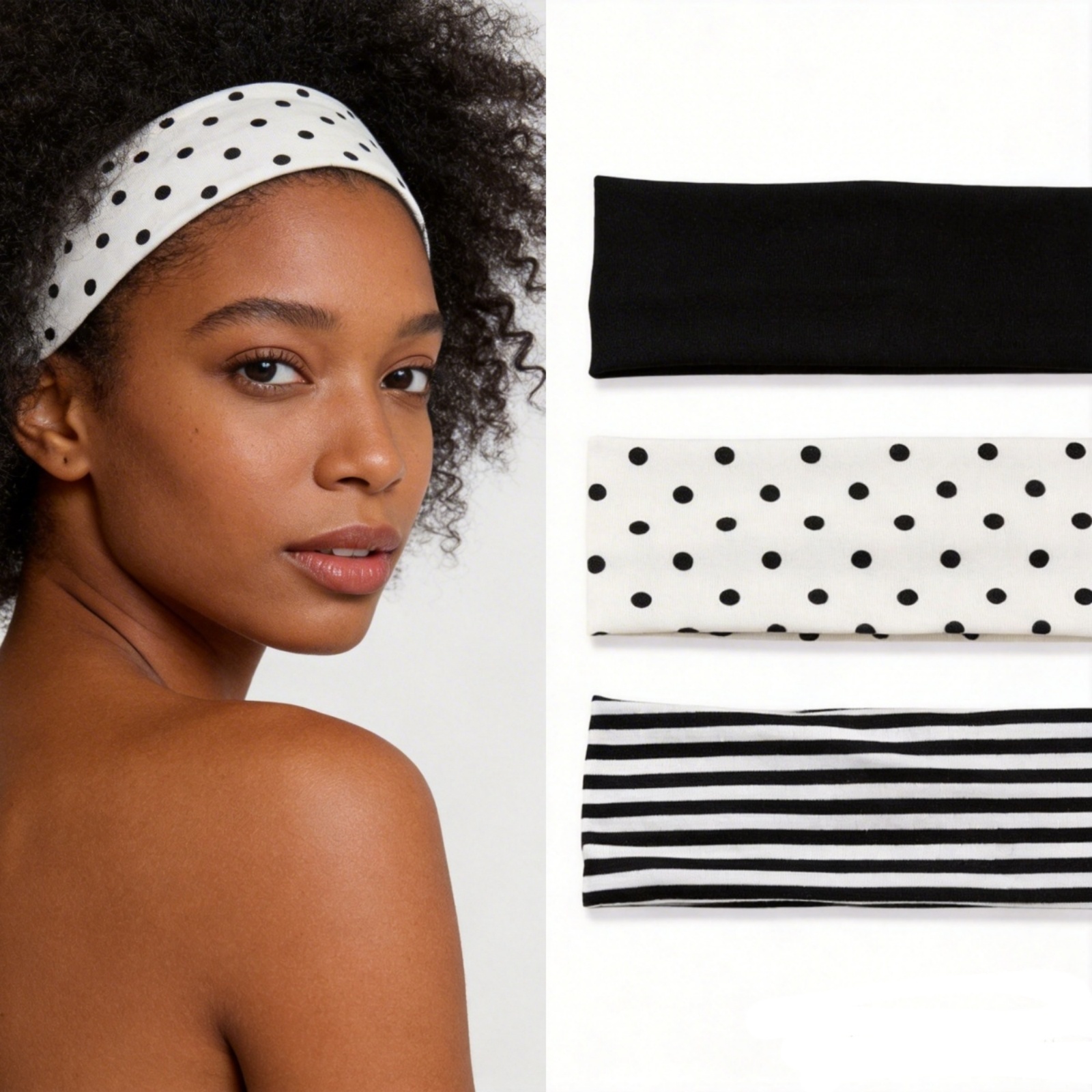 3Pcs Black & White Polka Dot S - Tech Accessories บทวิจารณ์และราคา