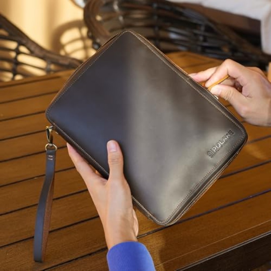 Polare Full Grain Leather Trav - Tech Accessories Travel Bag บทวิจารณ์และราคา