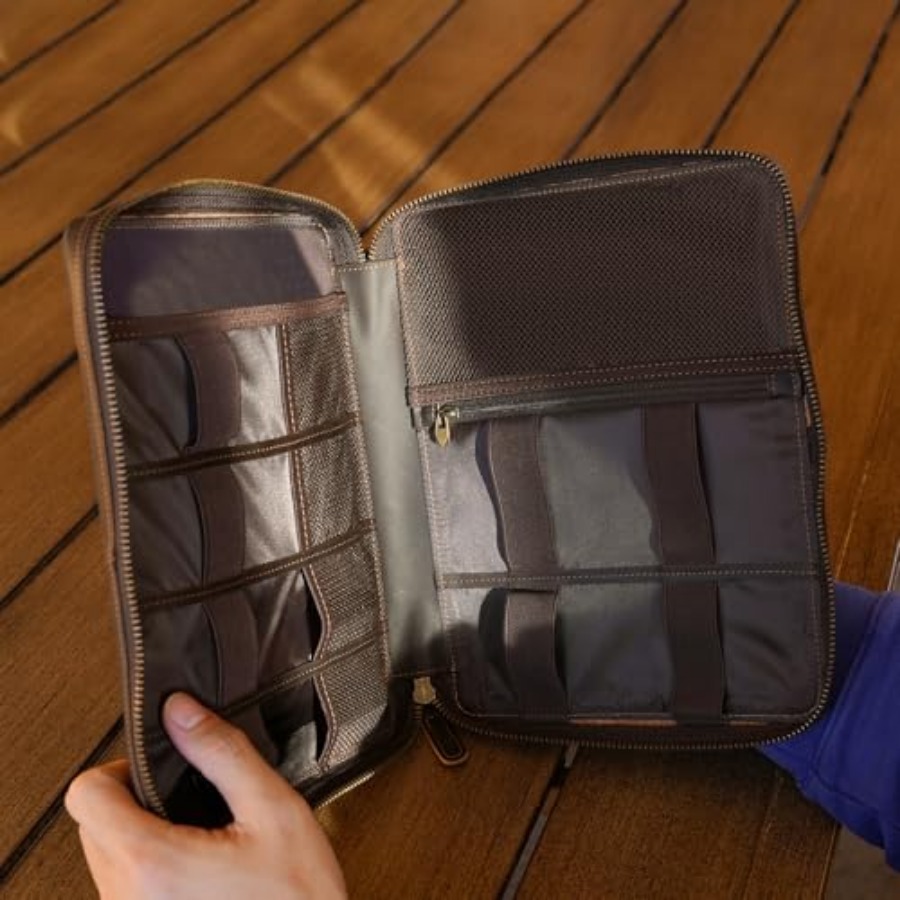 Polare Full Grain Leather Trav - Tech Accessories Travel Bag บทวิจารณ์และราคา