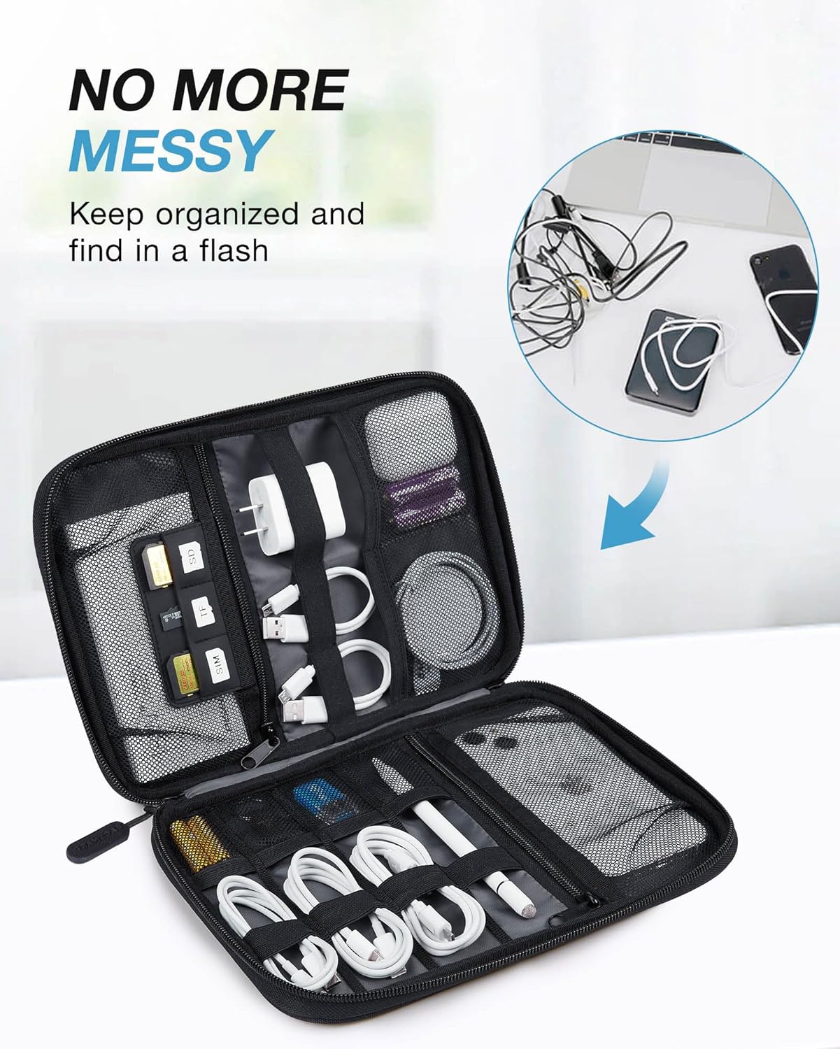 Large Electronics Travel Organ - Tech Accessories Travel Bag บทวิจารณ์และราคา